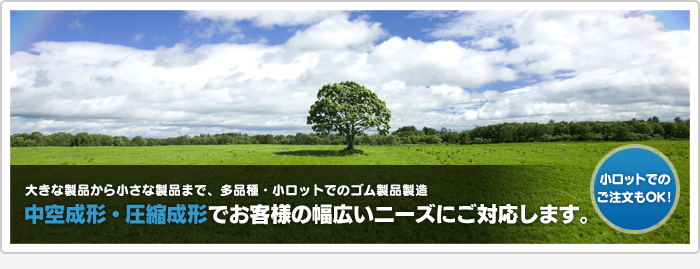 中空成形・圧縮成形でお客様の幅広いニーズにご対応します。